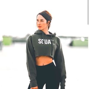 Lastsetco cropped Squat hoodie